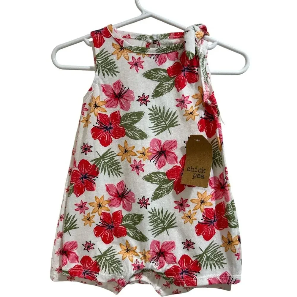 Chick Pea Tropical 2 piece Rompers Size 3-6 months